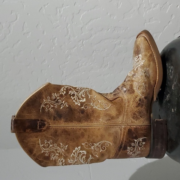 OLD WEST YOUTH KIDS WESTERN BOOTS SIZE 3 - Picture 3 of 14